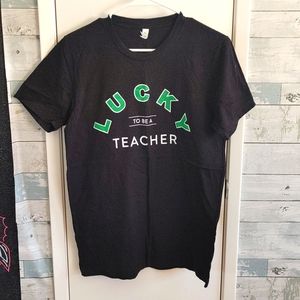 Bella Canvas Medium Lucky to be a Teacher Tshirt